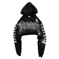 1of1 cropped spiked OVERDXSE HOODIE size S