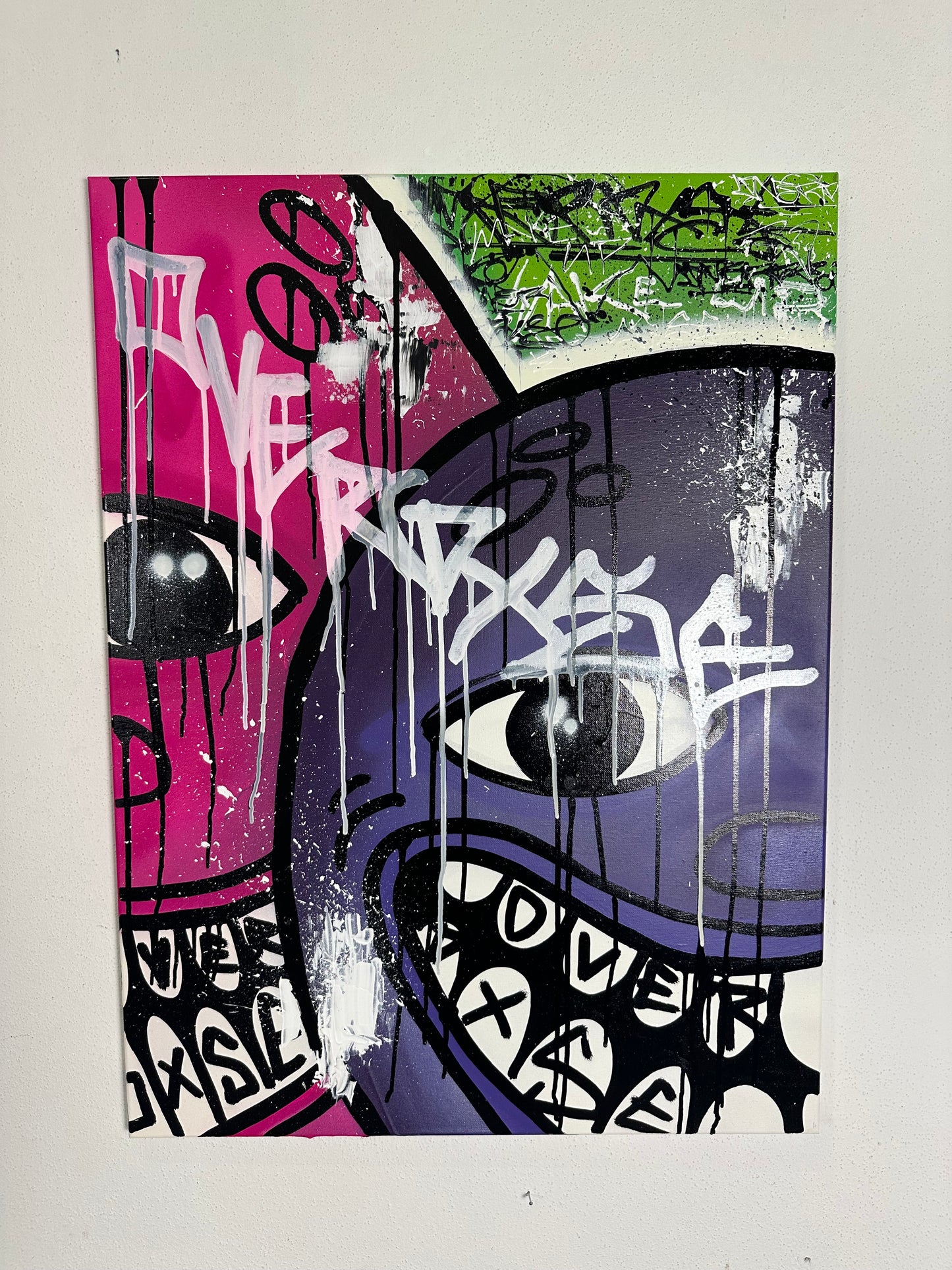 1of1 „FACE YOUR FEAR“ original canvas 60cm x 80cm