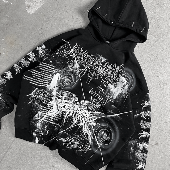 1of1 spiked OVERDXSE HOODIE size XXL – OVERDXSE CLOTHING
