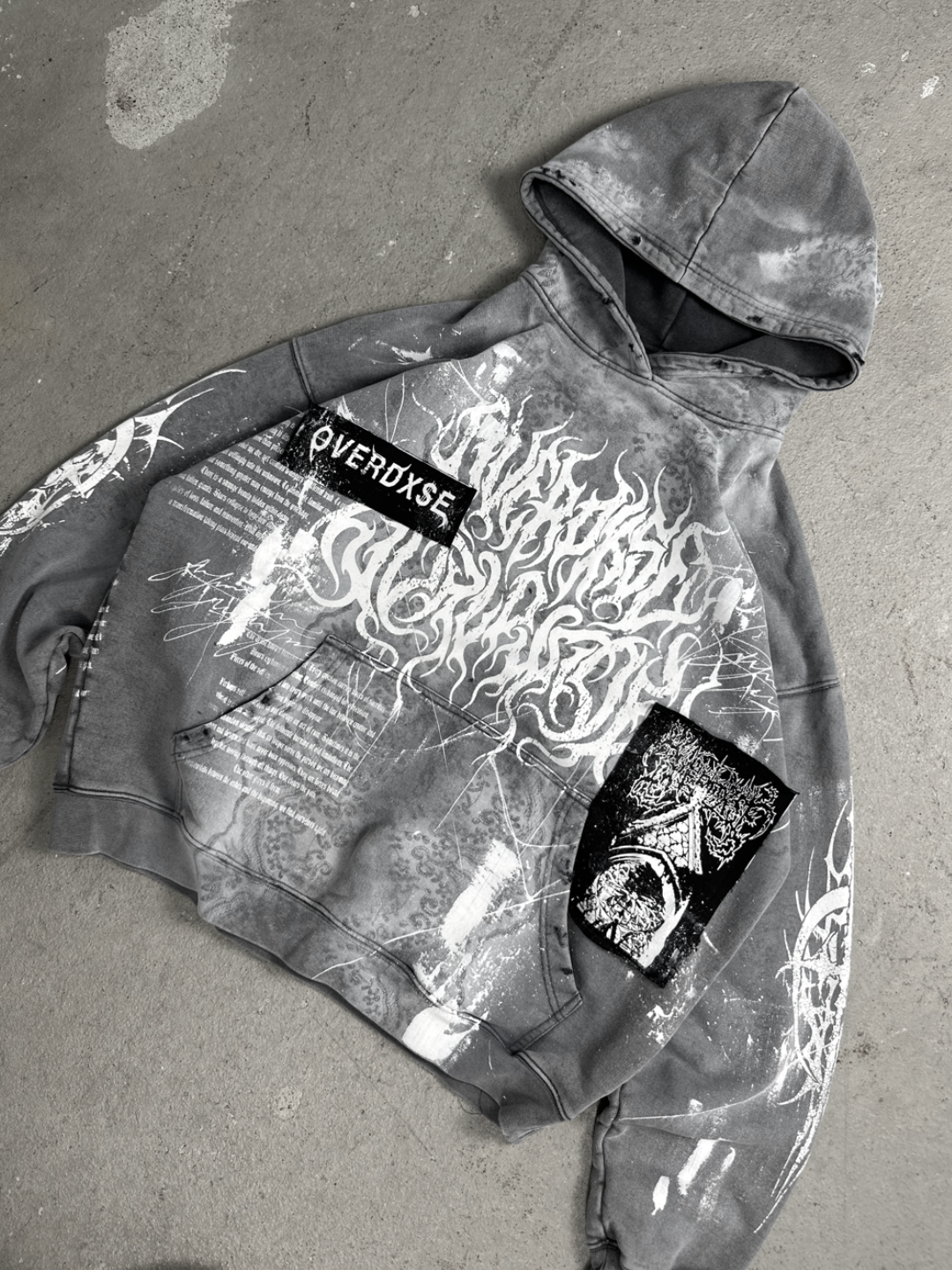 1of1 Stone washed OVERDXSE HOODIE size M
