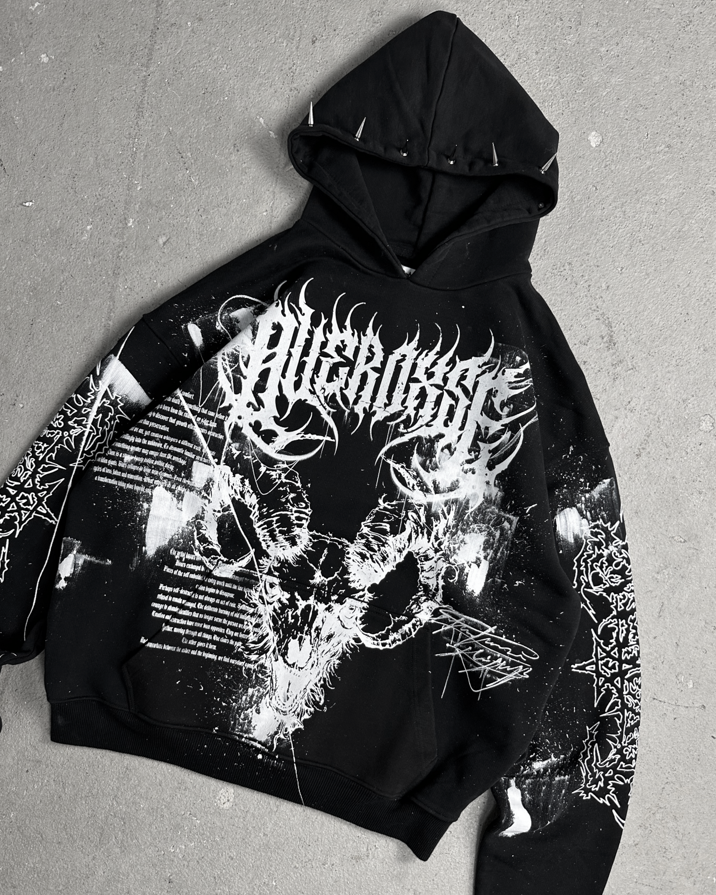 1of1 spiked OVERDXSE HOODIE size XXL