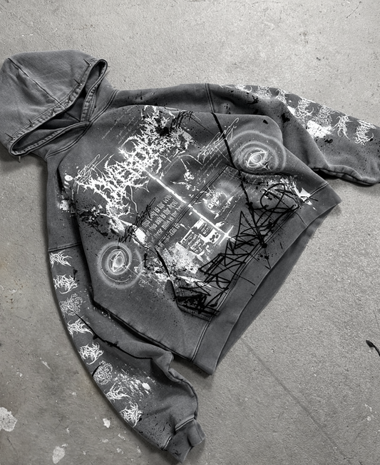 1of1 spiked OVERDXSE HOODIE size L