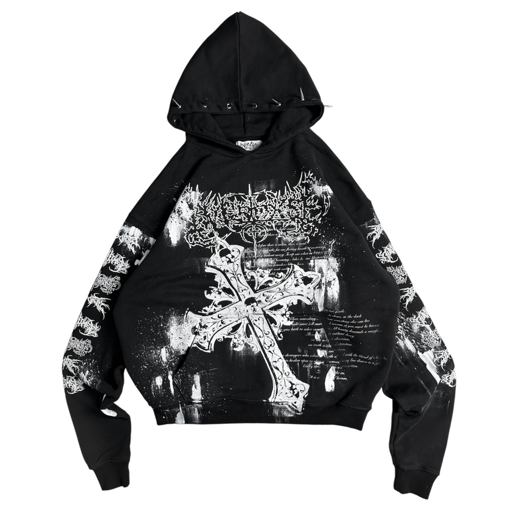 1of1 spiked OVERDXSE HOODIE size XL
