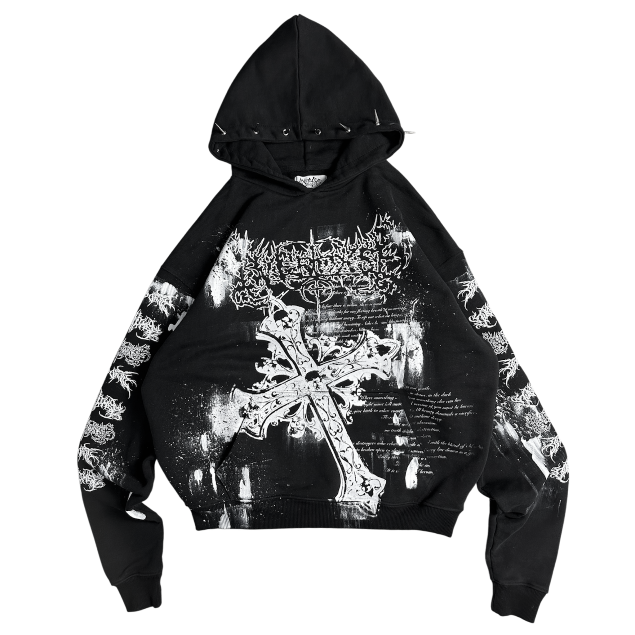 1of1 spiked OVERDXSE HOODIE size XL