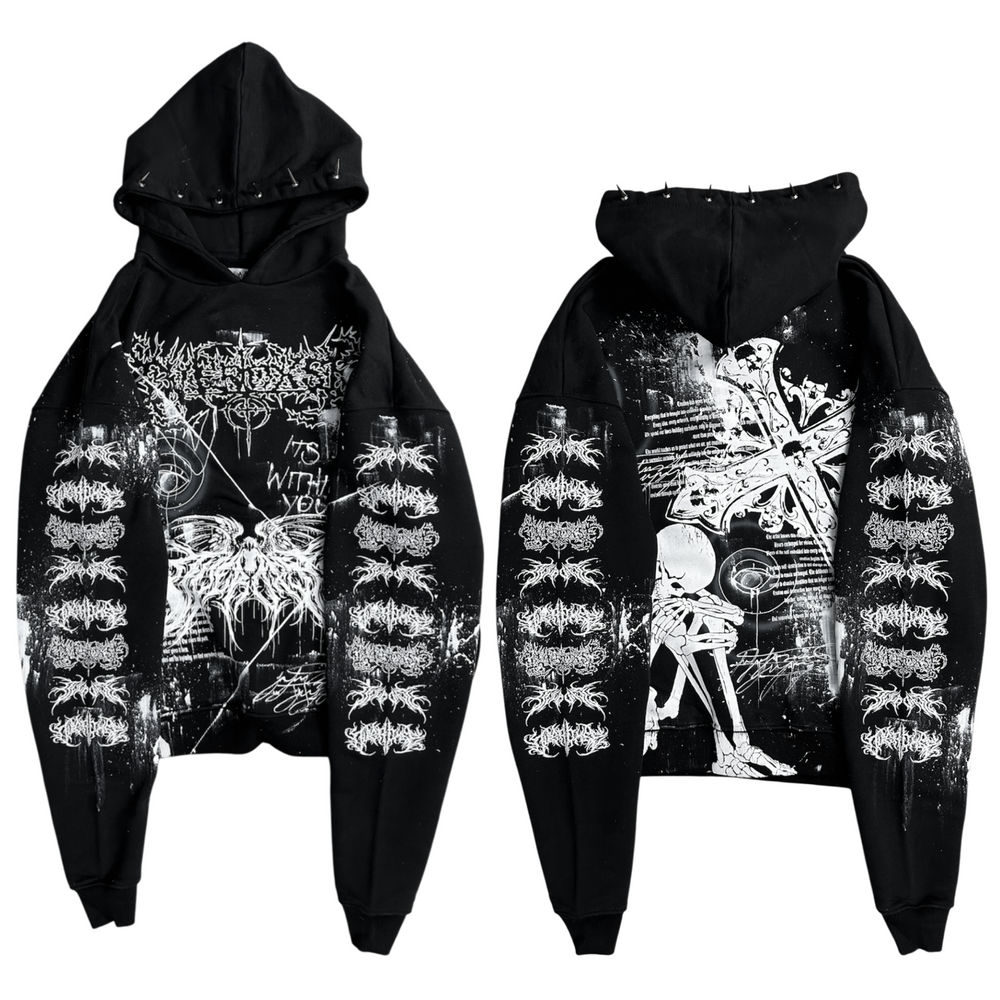 1of1 spiked OVERDXSE HOODIE size XXL