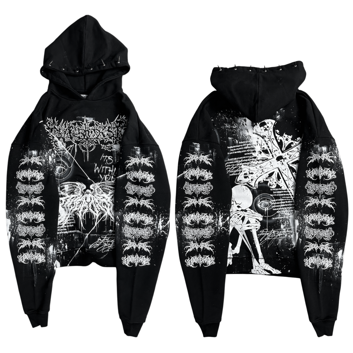1of1 spiked OVERDXSE HOODIE size XXL