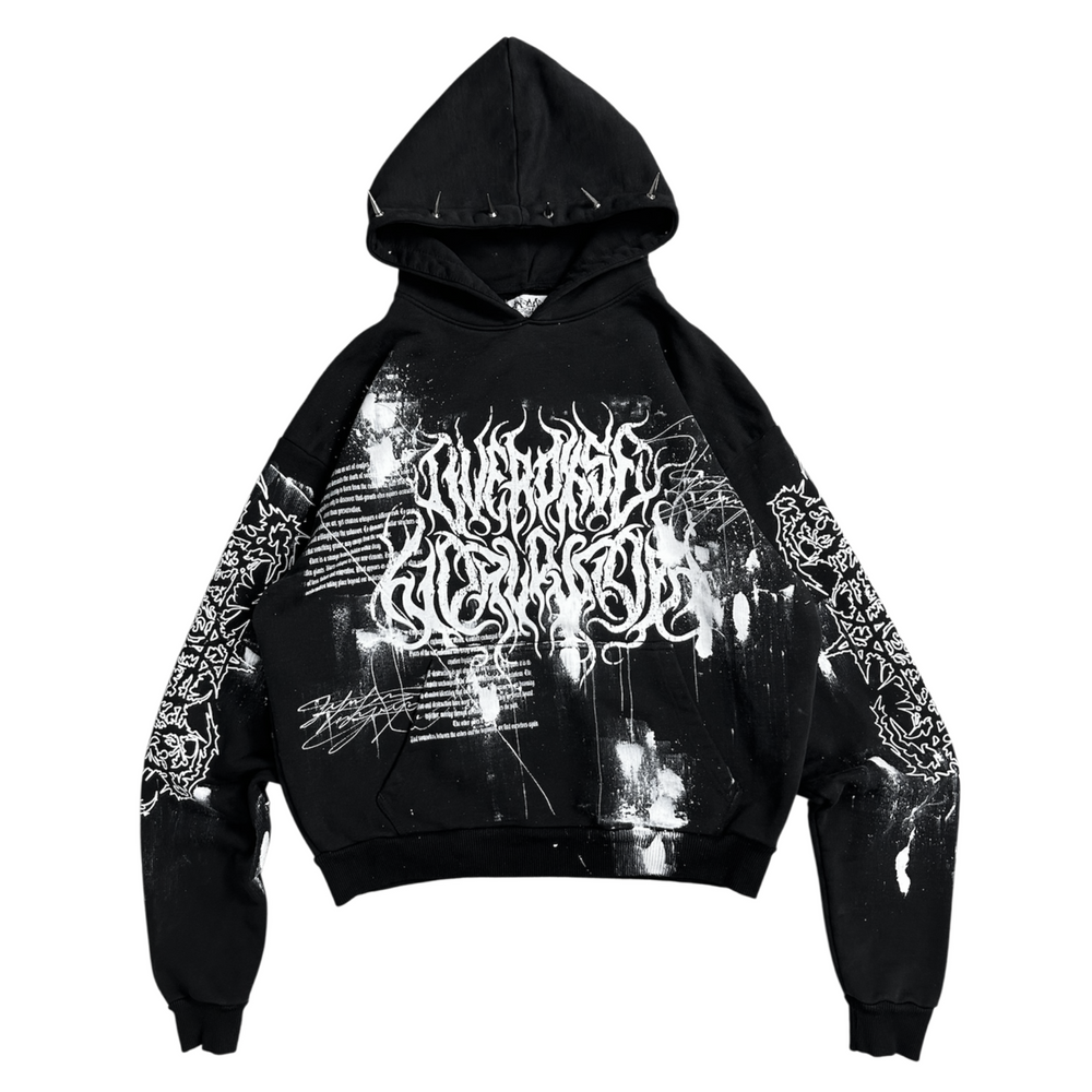 1of1 spiked OVERDXSE HOODIE size L