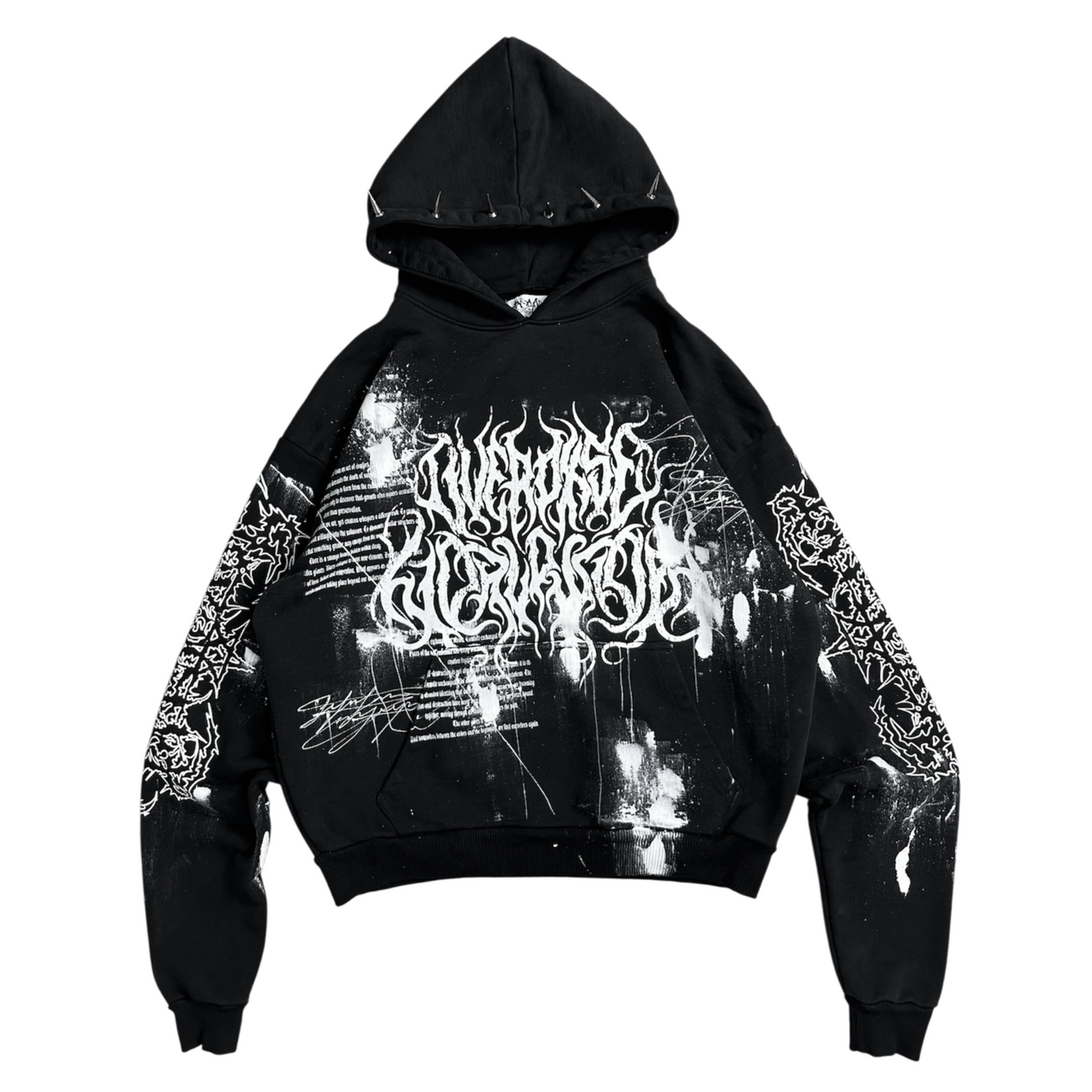 1of1 spiked OVERDXSE HOODIE size L