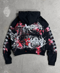 1of1 spiked BLOODY OVERDXSE HOODIE size L