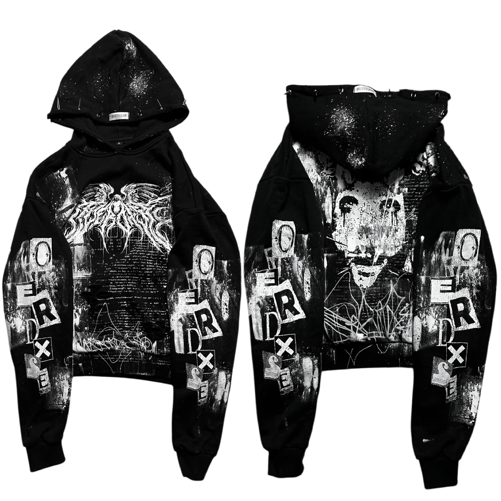 1of1 spiked OVERDXSE HOODIE size M