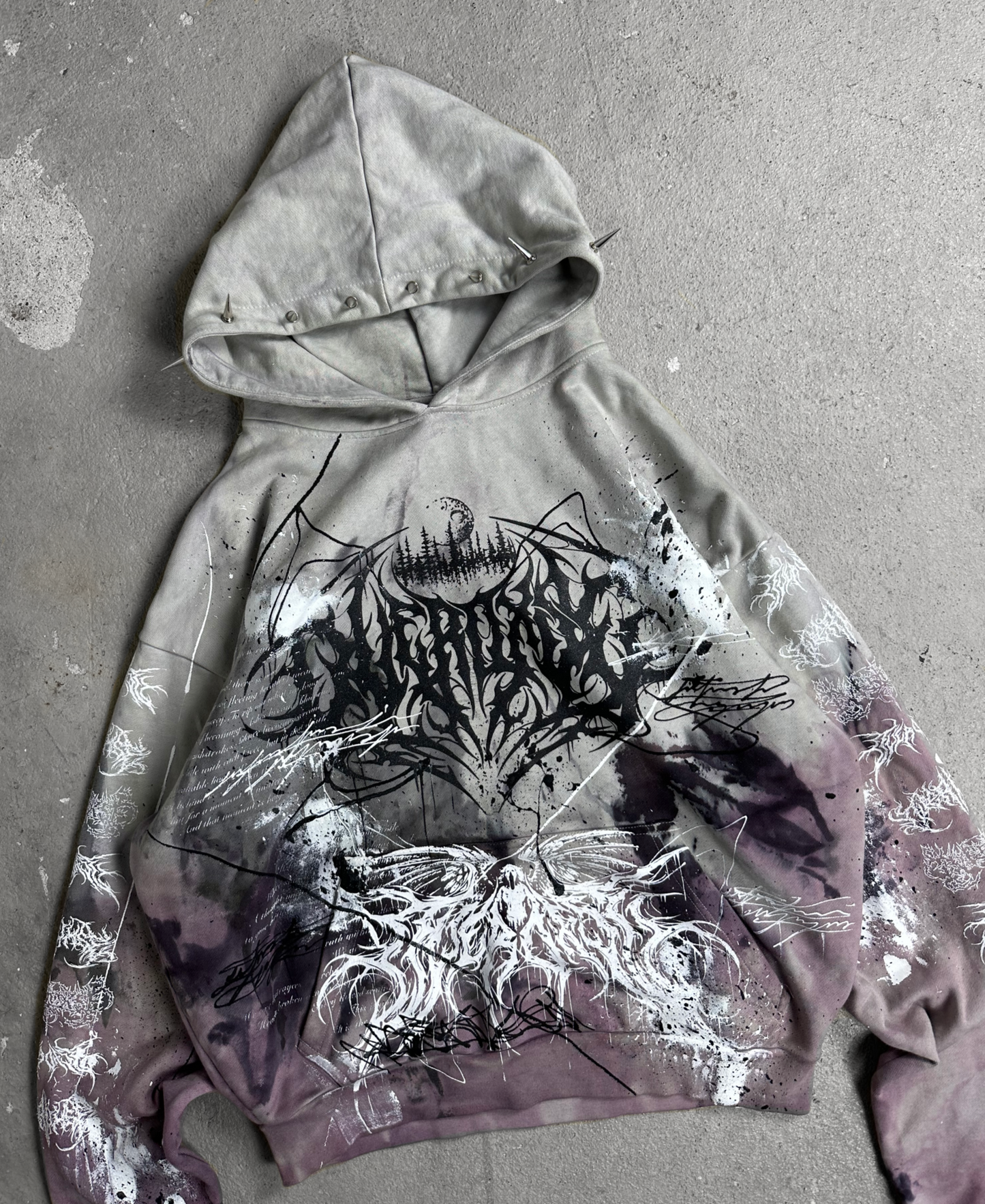 1of1 spiked OVERDXSE HOODIE size M