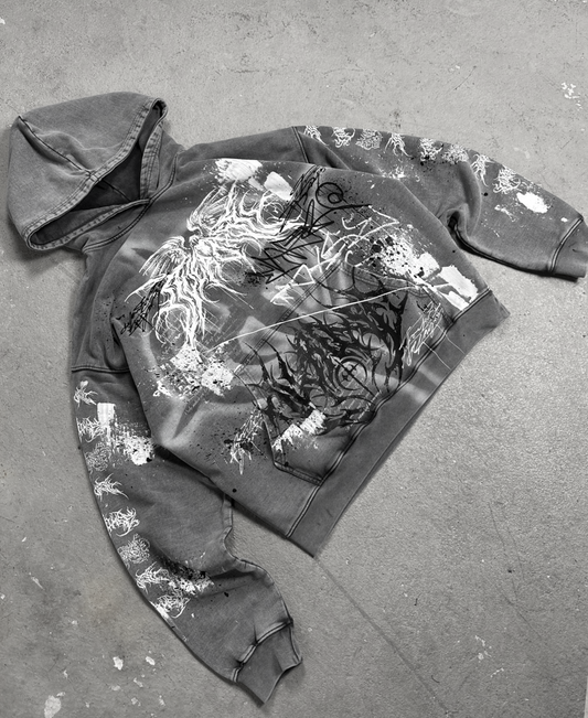 1of1 stone washed OVERDXSE HOODIE size XL