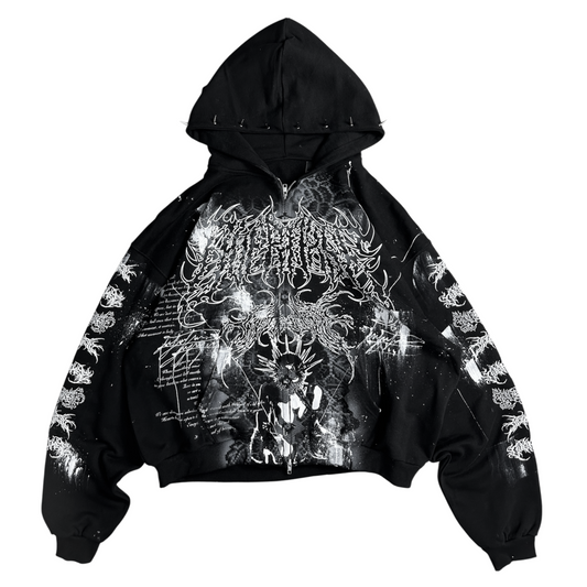1of1 spiked OVERDXSE ZIPPER size XL