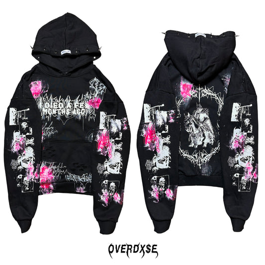 1of1 spiked OVERDXSE HOODIE size XL