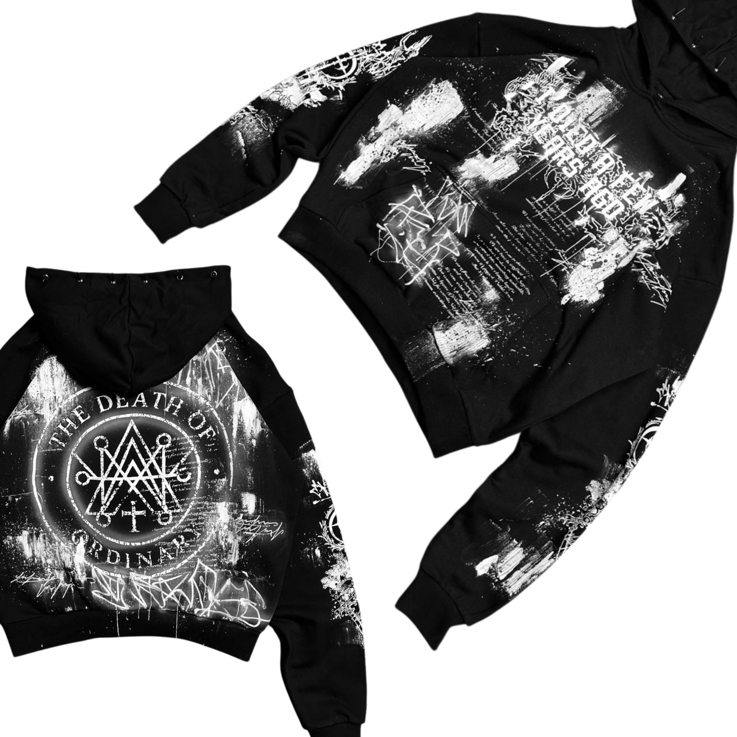 1of1 spiked OVERDXSE HOODIE size M