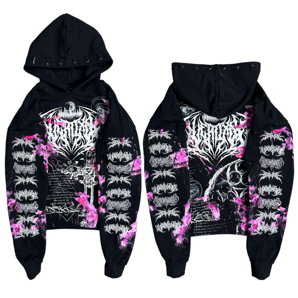 1of1 spiked OVERDXSE MAGNOLIA HOODIE size L