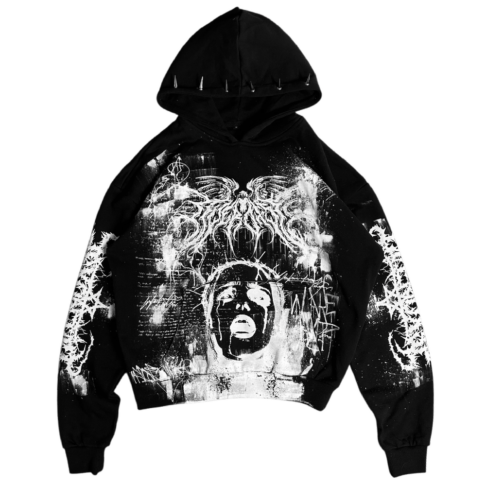 1of1 spiked OVERDXSE HOODIE size M