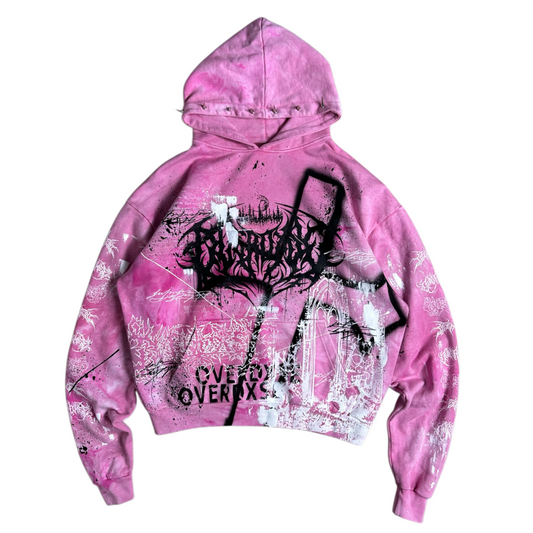1of1 spiked OVERDXSE HOODIE size L – OVERDXSE CLOTHING