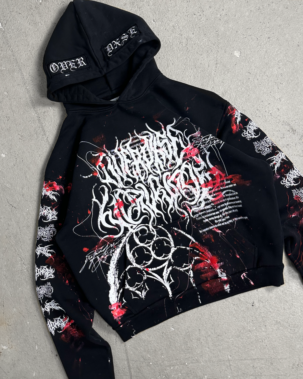 1of1 BLOODY OVERDXSE HOODIE size M