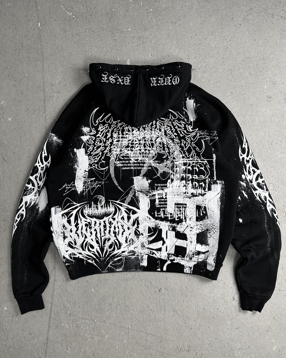 1of1 spiked OVERDXSE HOODIE size XL