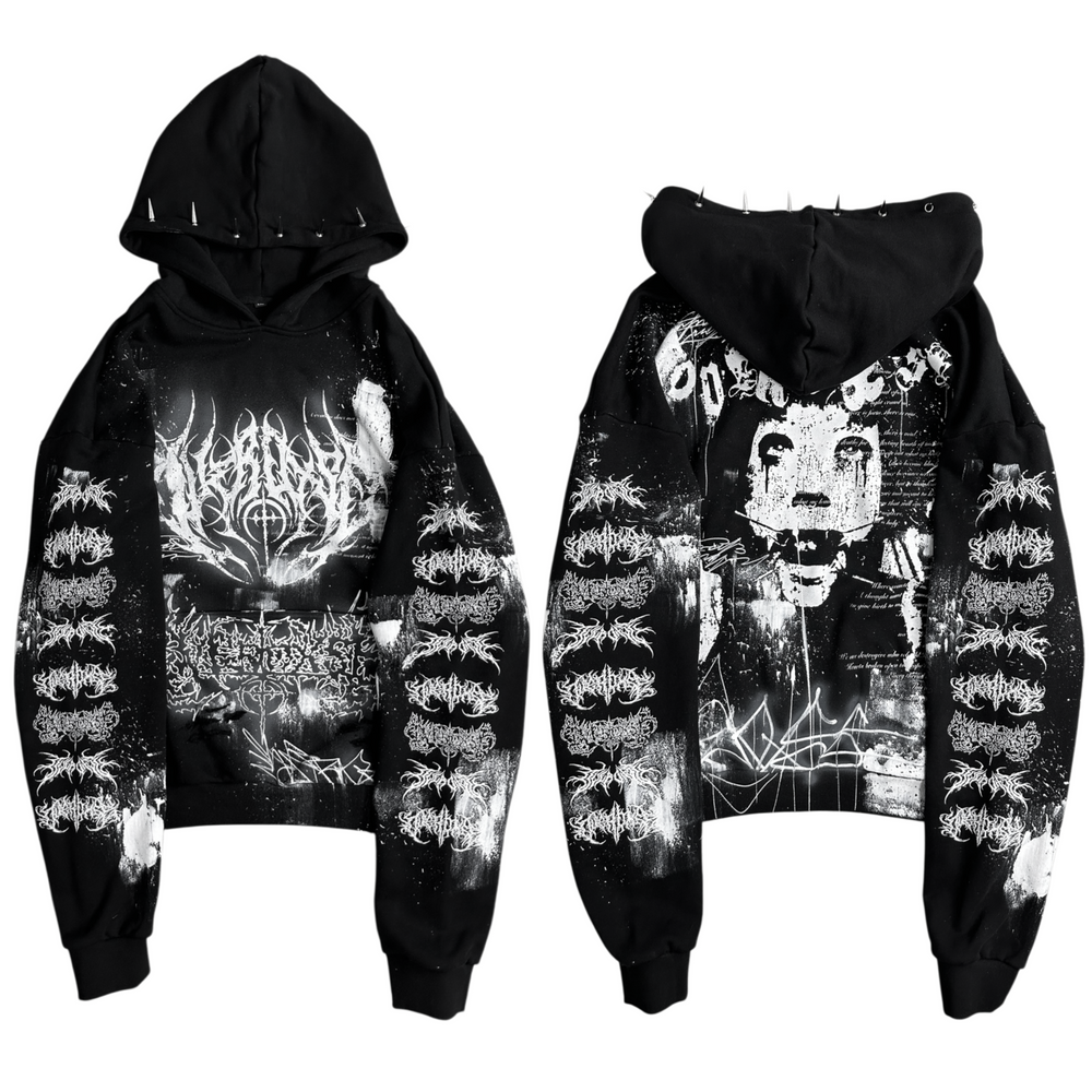 1of1 spiked OVERDXSE HOODIE size XXL