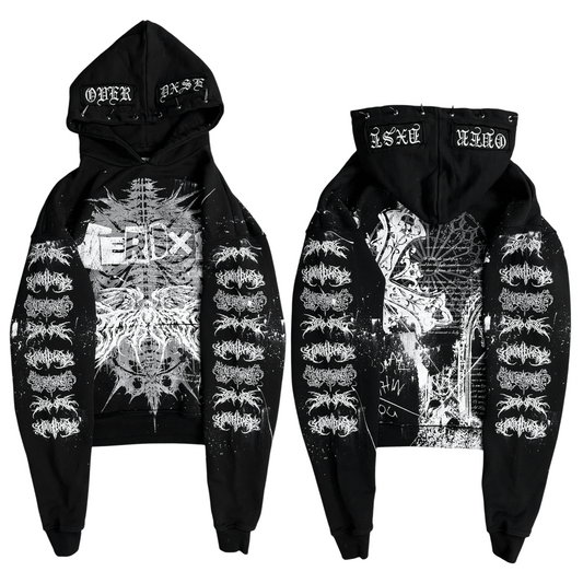 1of1 spiked OVERDXSE HOODIE size L