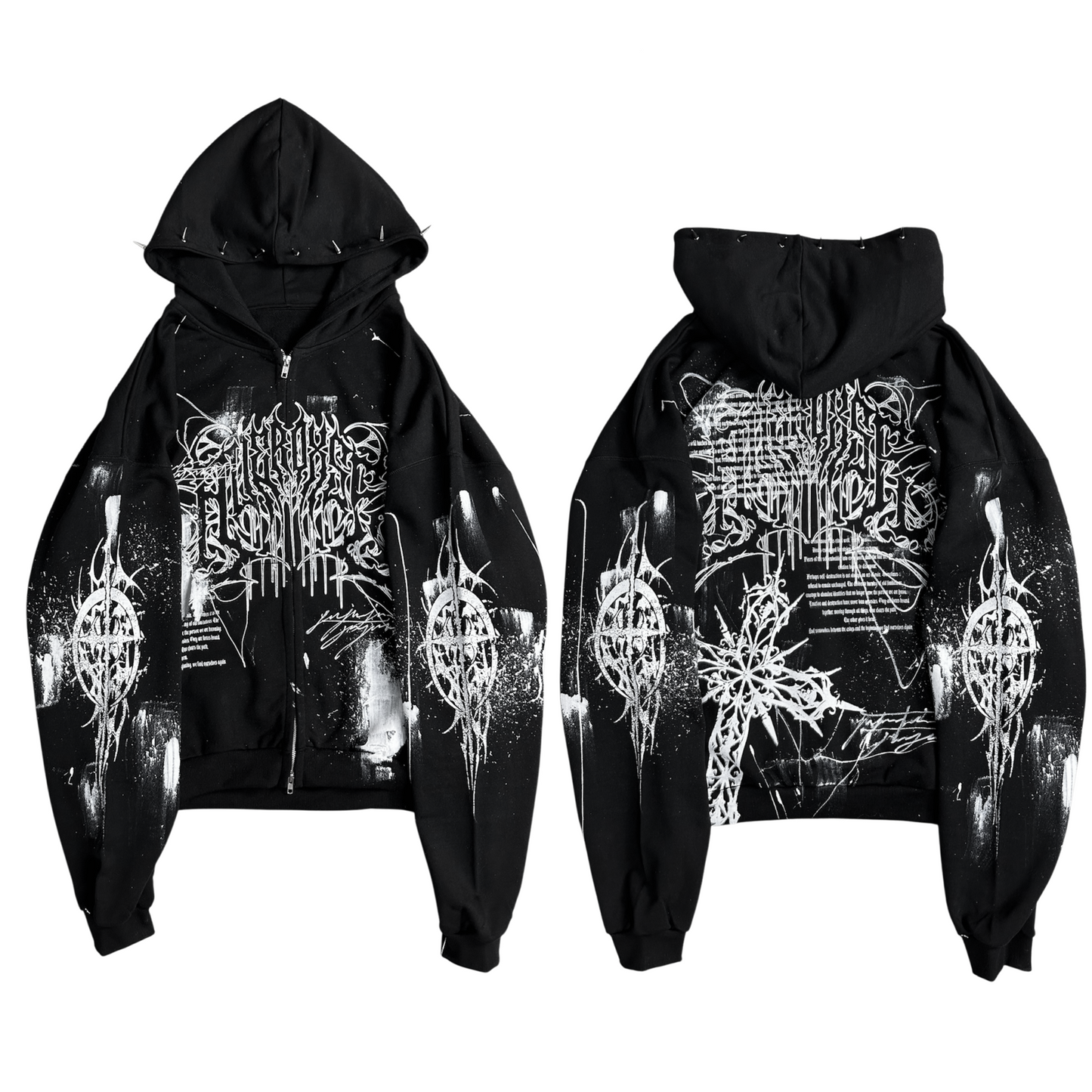 1of1 spiked OVERDXSE ZIPPER size XXL