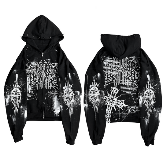 1of1 spiked OVERDXSE ZIPPER size XXL