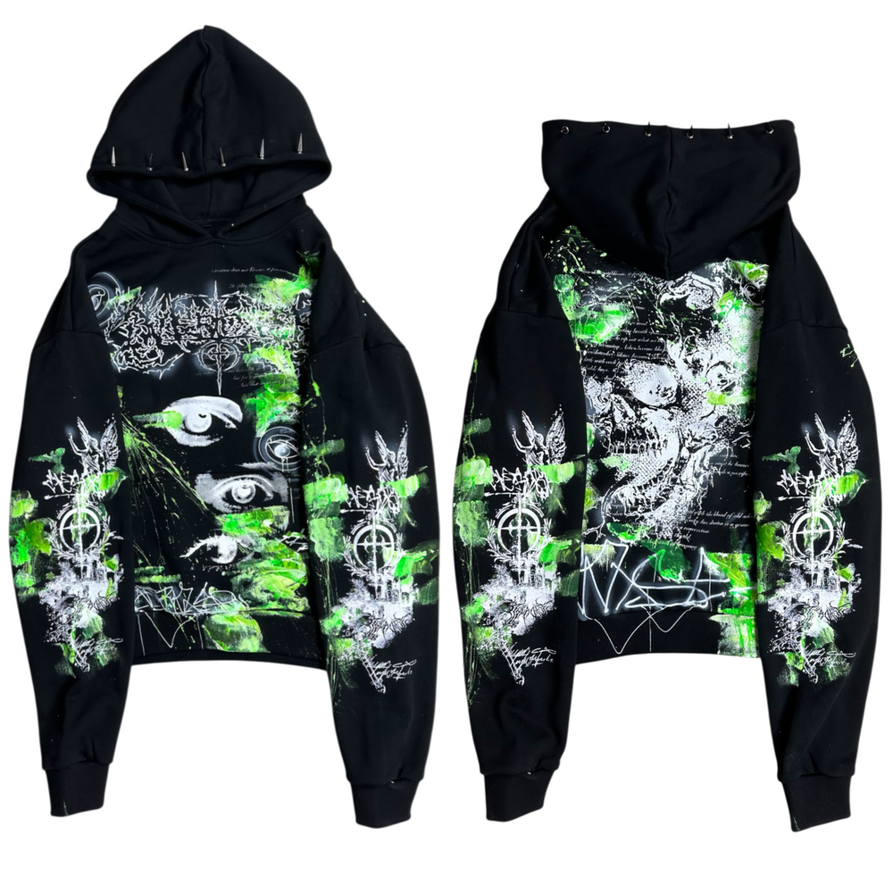 1of1 spiked OVERDXSE EDEN HOODIE size XL
