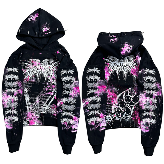 1of1 spiked OVERDXSE MAGNOLIA HOODIE size L