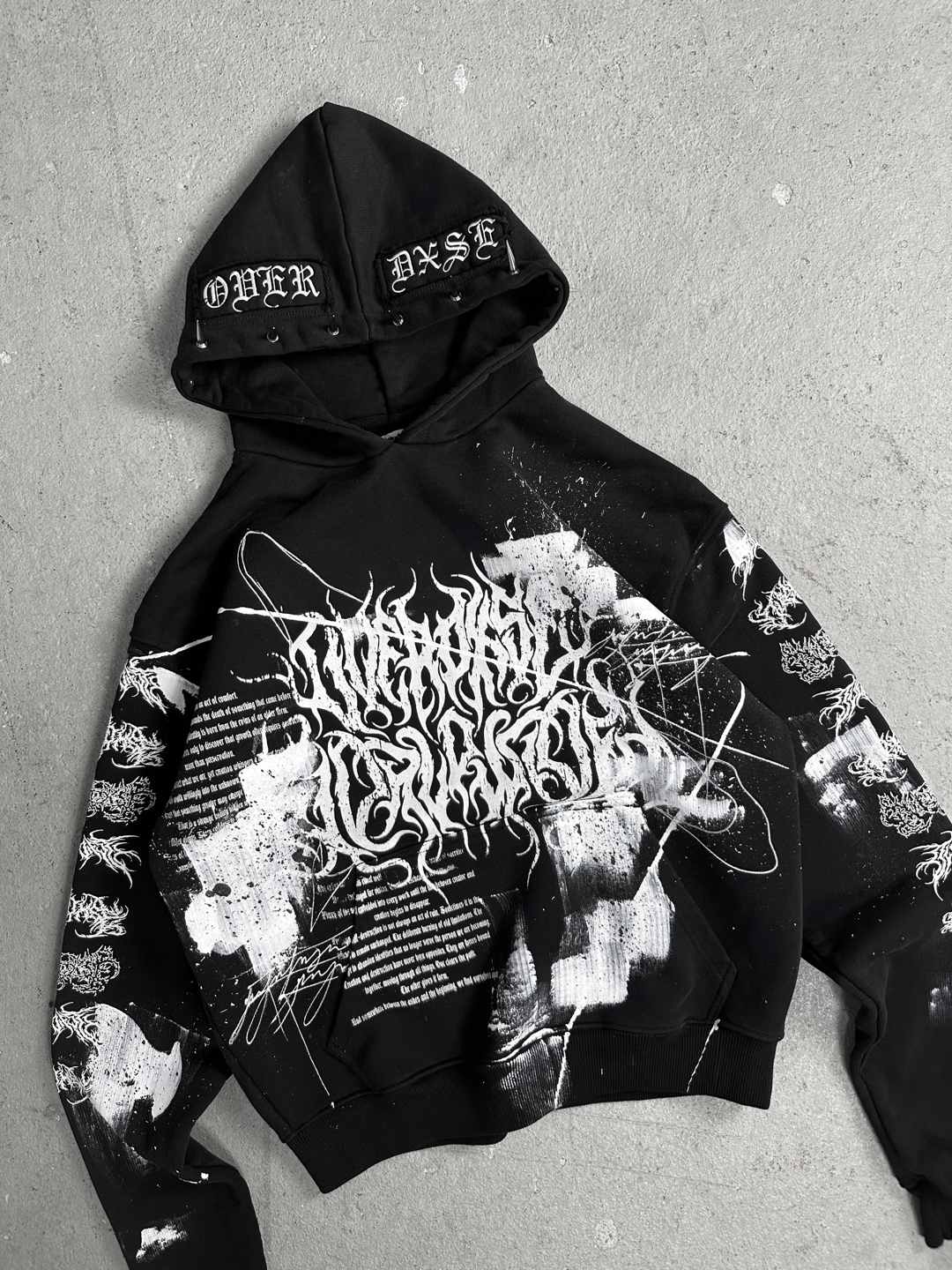 1of1 spiked OVERDXSE HOODIE size M