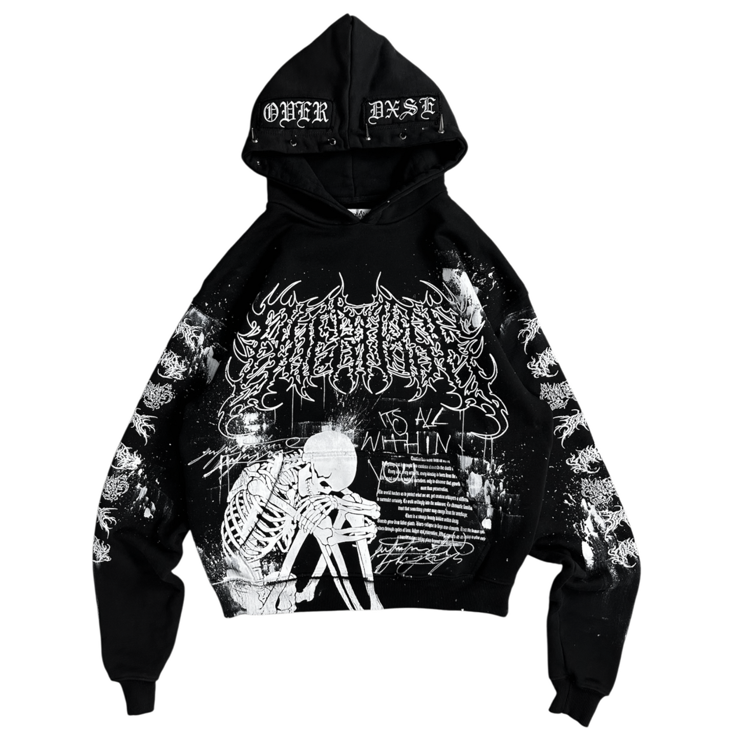 1of1 spiked OVERDXSE HOODIE size M