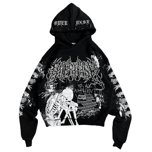 1of1 spiked OVERDXSE HOODIE size M