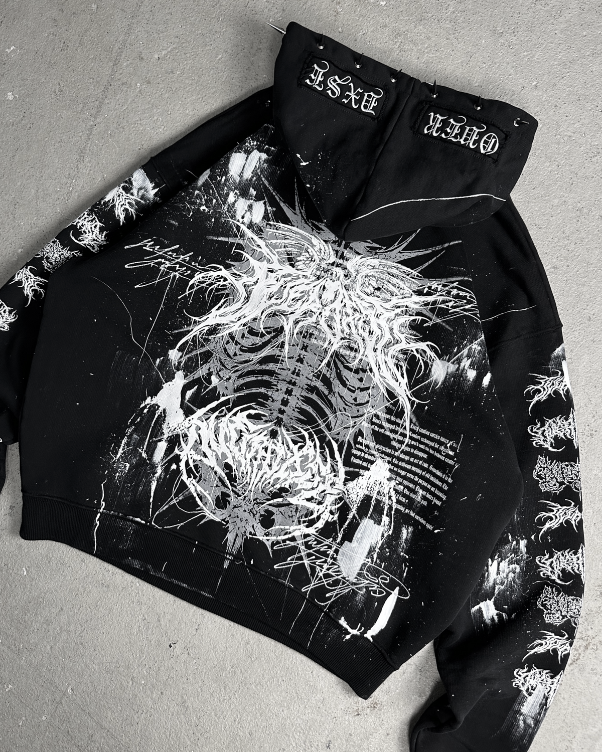 1of1 spiked OVERDXSE HOODIE size XXL