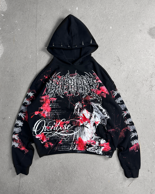 1of1 spiked BLOODY OVERDXSE HOODIE size XXL