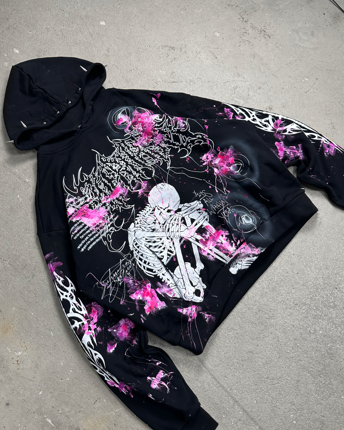 1of1 spiked OVERDXSE MAGNOLIA HOODIE size XXL