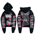 1of1 spiked BLOODY OVERDXSE HOODIE size L