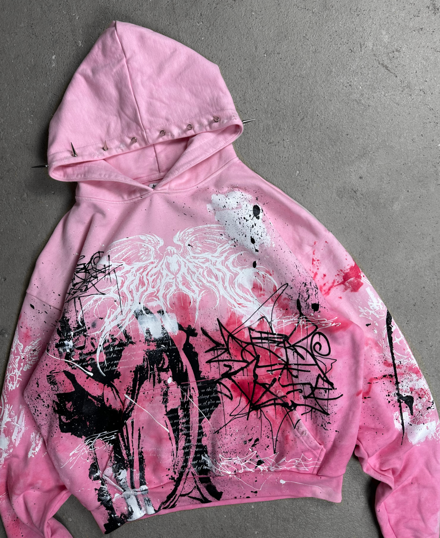 1of1 spiked OVERDXSE HOODIE size M