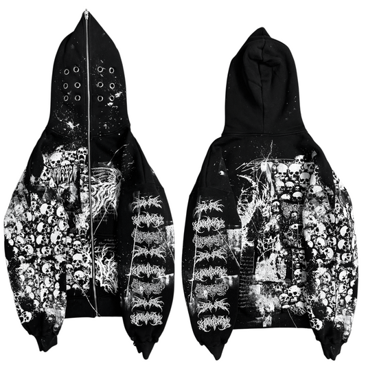 1of1 OVERDXSE „SKULL REAPER“ FULL ZIP JACKET size L