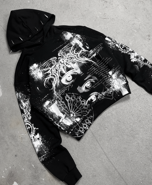 1of1 spiked OVERDXSE HOODIE size S