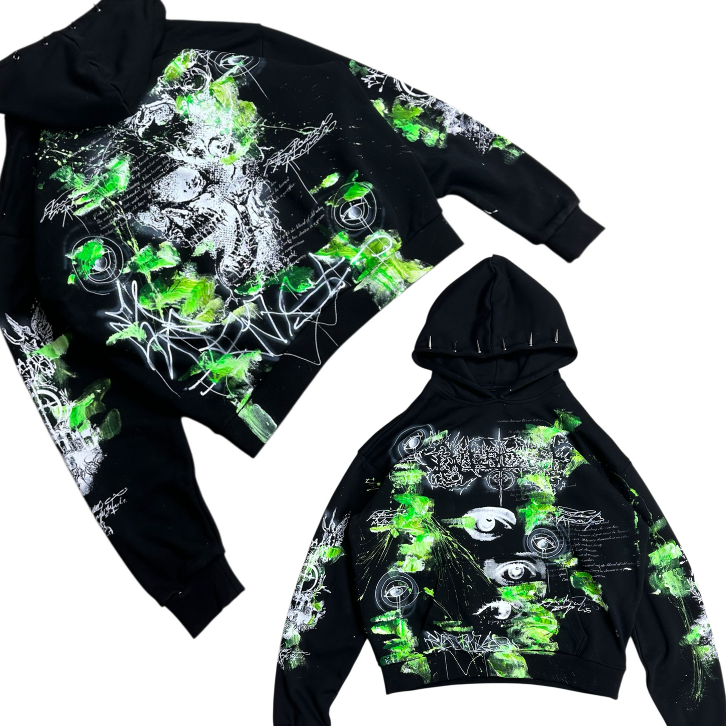 1of1 spiked OVERDXSE EDEN HOODIE size XL