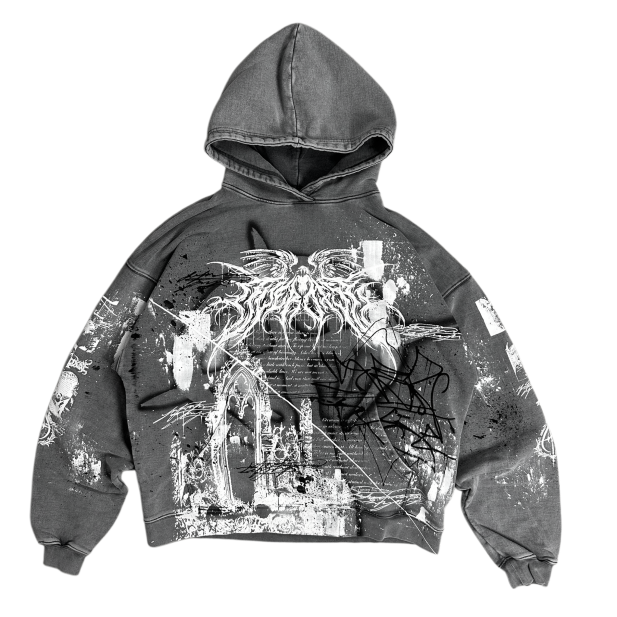 1of1 stone washed OVERDXSE HOODIE size L