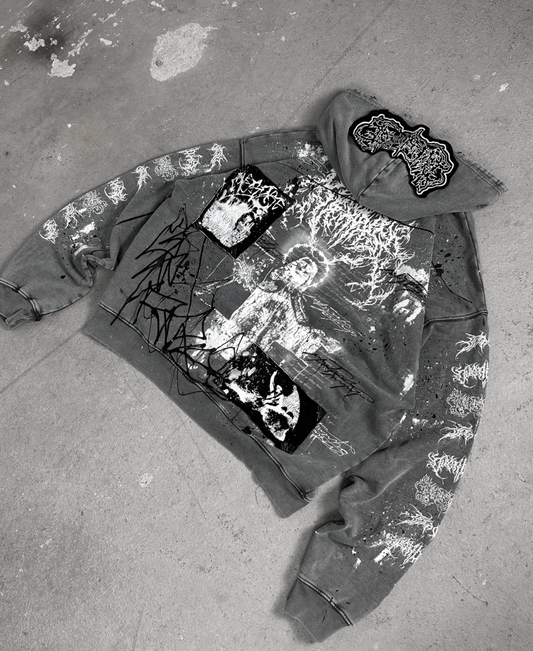 1of1 stone washed OVERDXSE HOODIE size XL