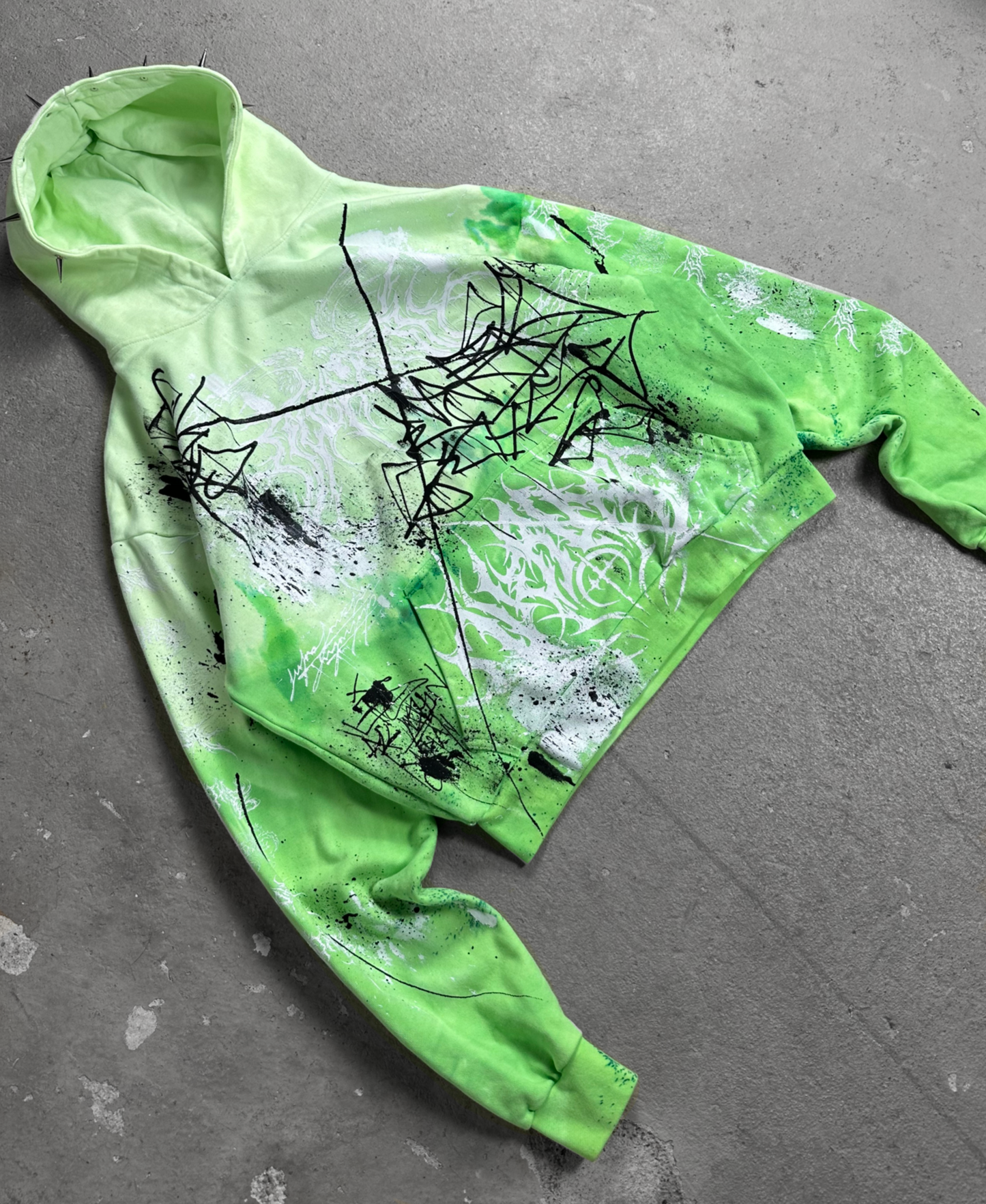 1of1 spiked OVERDXSE HOODIE size M