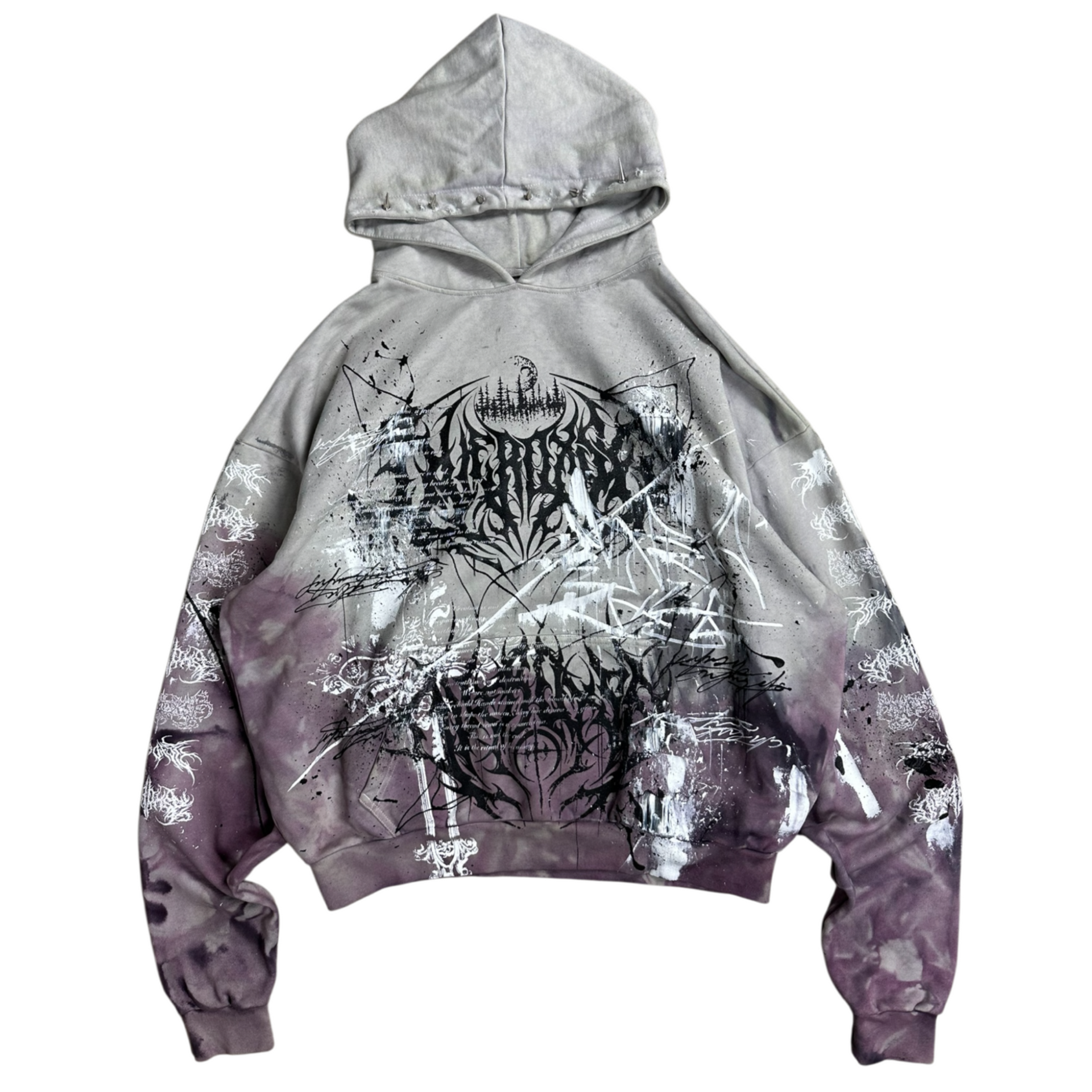 1of1 spiked OVERDXSE HOODIE size XXL – OVERDXSE CLOTHING