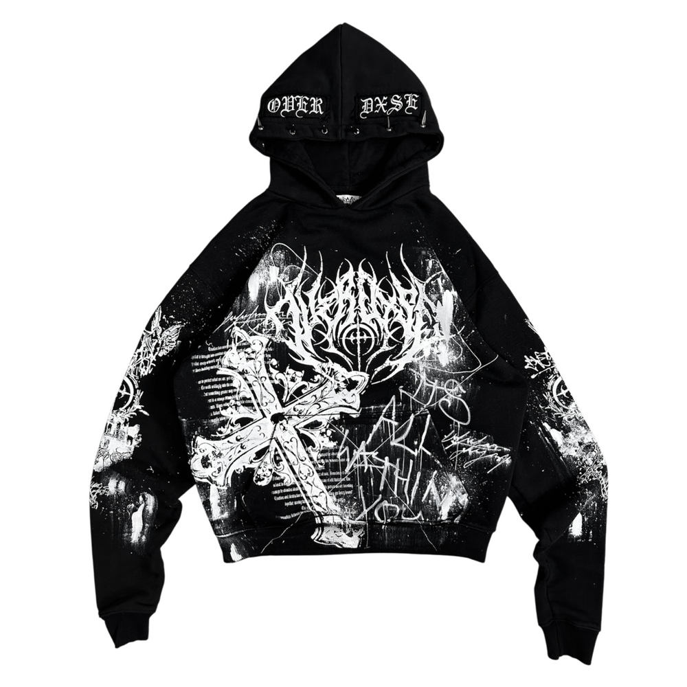 1of1 spiked OVERDXSE HOODIE size L