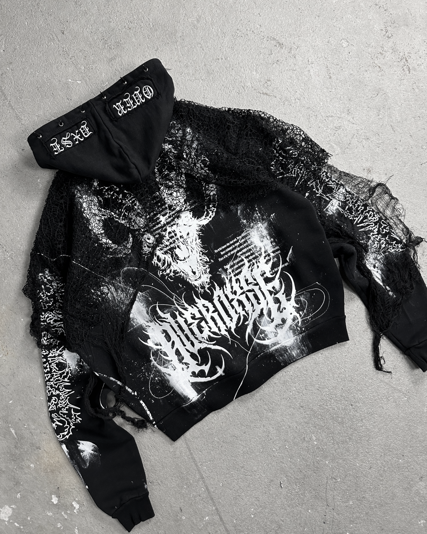 1of1 spiked OVERDXSE „PLAGUE“ HOODIE size XL
