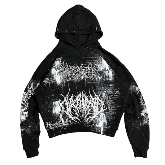 1of1 spiked OVERDXSE HOODIE size L