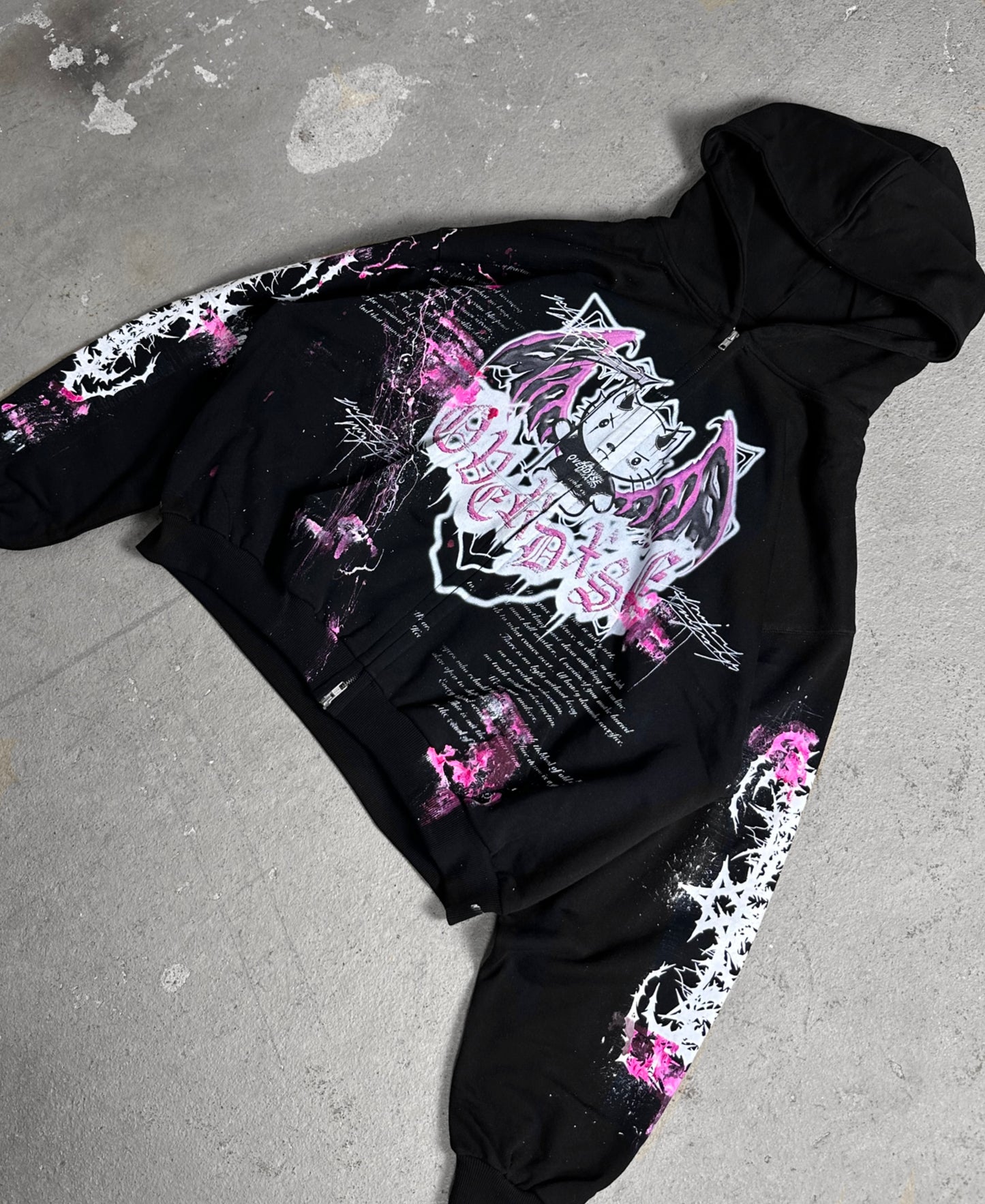 1of1 OVERDXSE DEMON KITTY ZIPPER size XL