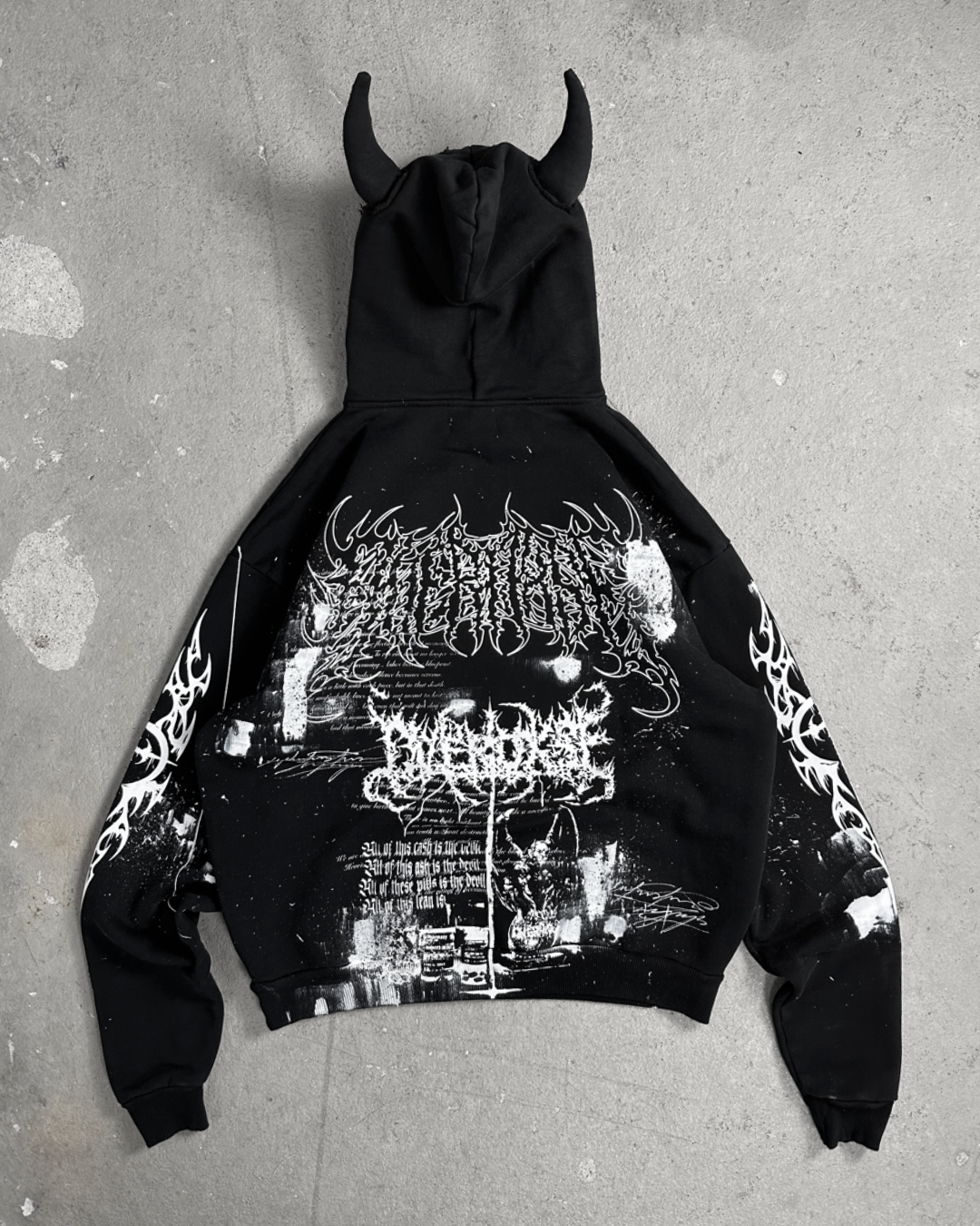 1of1 OVERDXSE DEMON HORN HOODIE size XXL